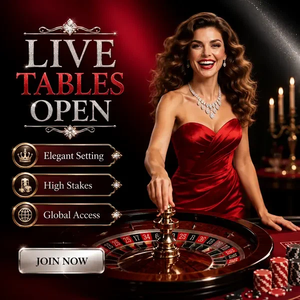 Femme élégante faisant tourner la roue de roulette au studio de casino en direct Tables en Direct Ouvertes Maintenant